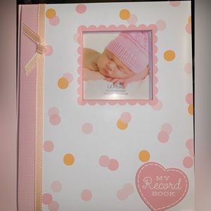 Lil Peach First 5 Years Baby Memory Book, Pink & Peach Confetti Polka Dots